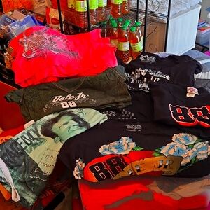 Dale jr shirts lot of 8 plus a pair of shorts